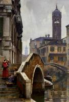 William Logsdail - The Ponte Dei Pugni Venice With The Campanile Of Sta Fosca Beyond